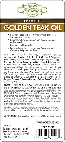 Miniatura 2 de STAR BRITE Combo de reacabado de teca, limpiador y abrillantador de teca + aceite de teca, renueva, rejuvenece y reacabado de teca y toda la madera