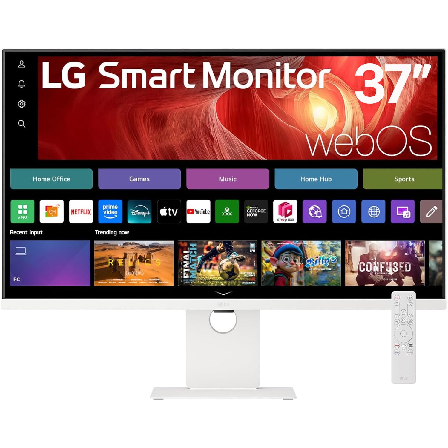 Lg 37U730Sa-W 36.5In Ips White Multimedia Smart Monitor