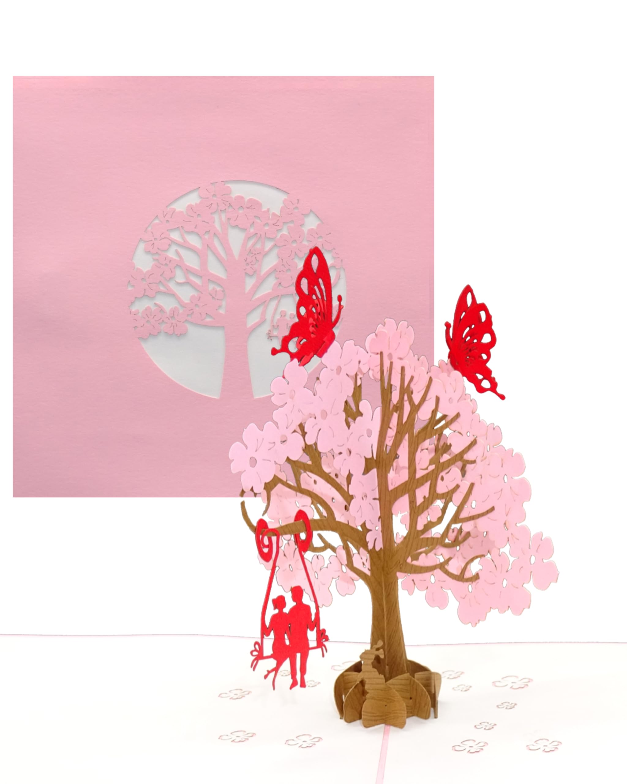 10er Set Hochzeitskarten Butterflies in Love - 3D Einladungen zur Hochzeit - Pop-Up Einladungskarten mit Umschlag - Kartenset 10 Stück blanko