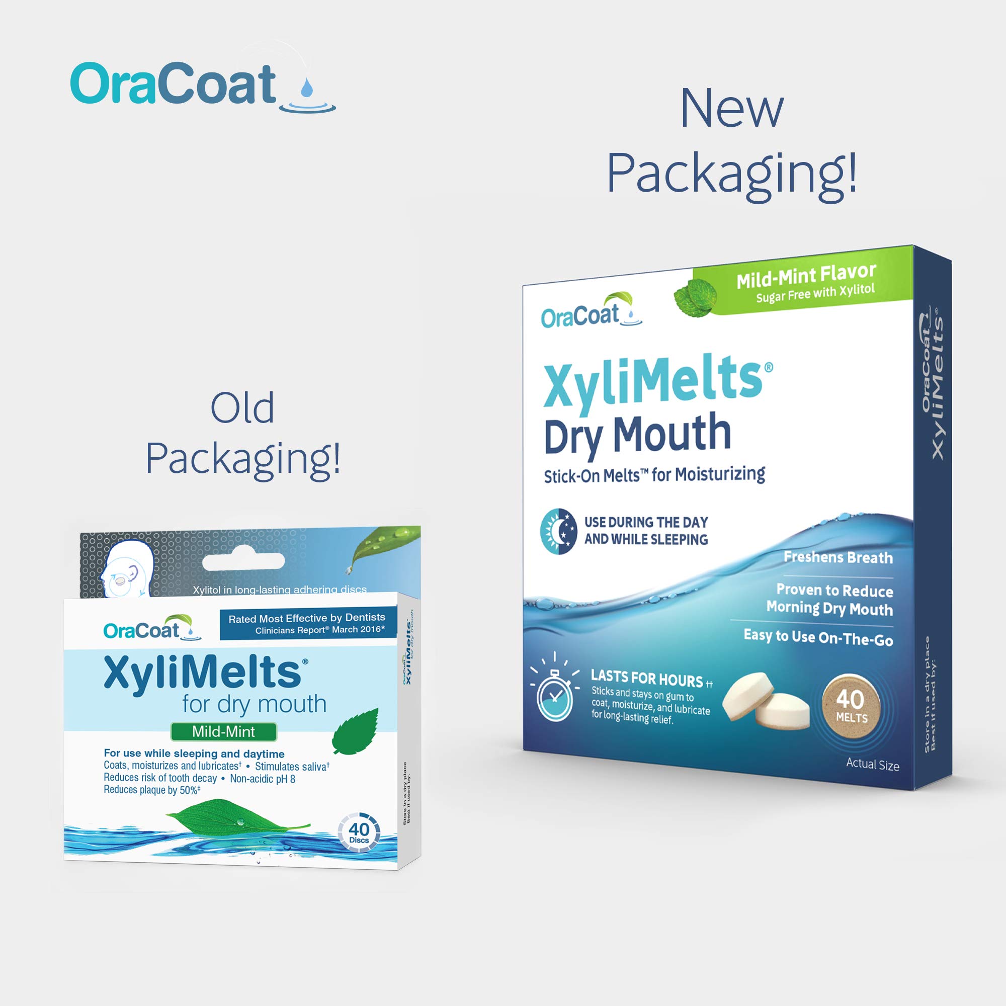 OraCoat XyliMelts Dry Mouth Relief Moisturizing Oral Adhering Discs
