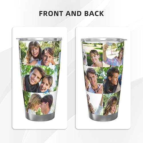 Miniatura 3 de Taza de café personalizada con tapa de foto de 20 onzas, regalos personalizados para el día de San Valentín, Día de la Madre, cumpleaños para