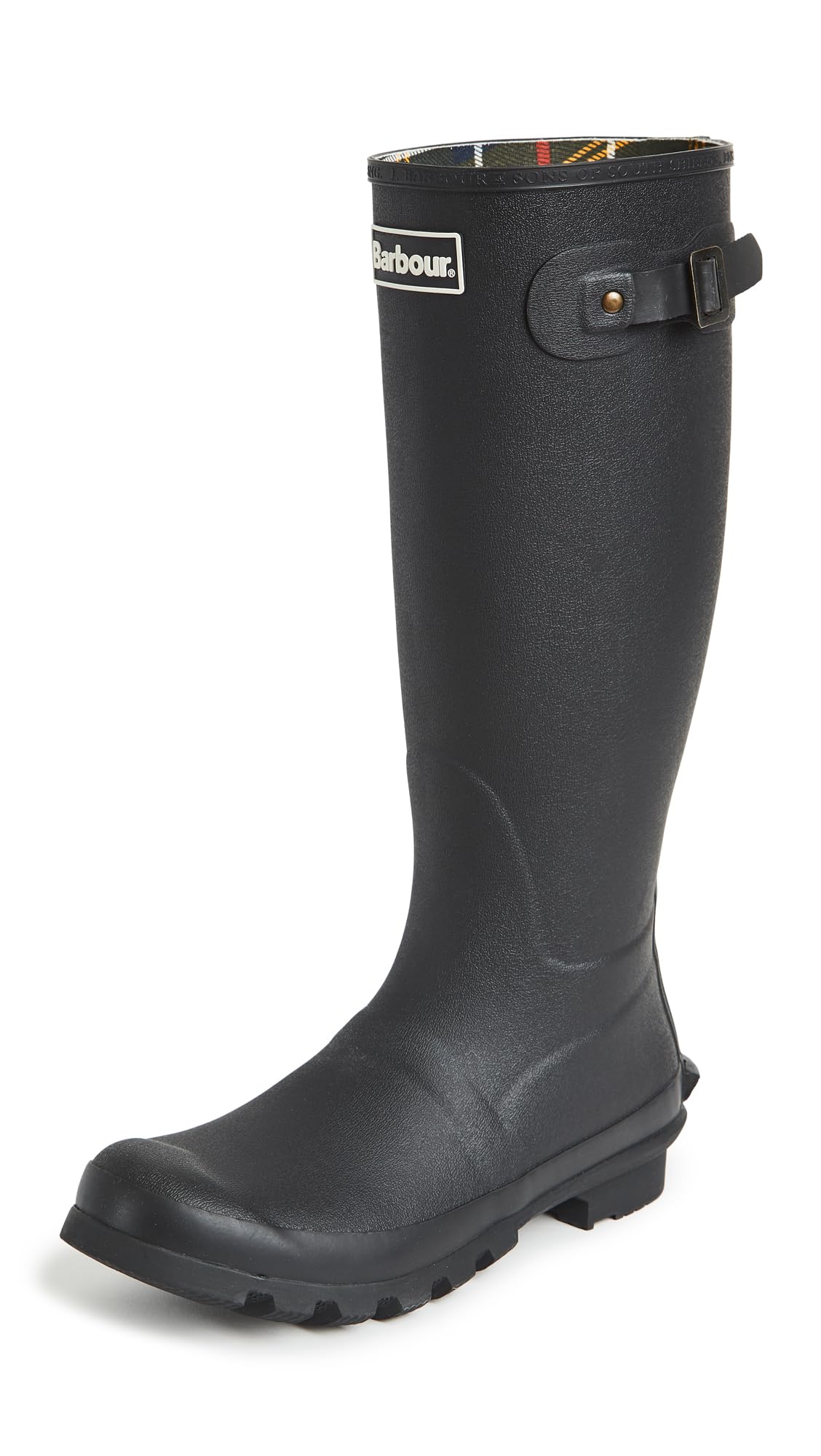 BARBOUR para hombre bota clásica negra botas Wellington, color negro, talla 42