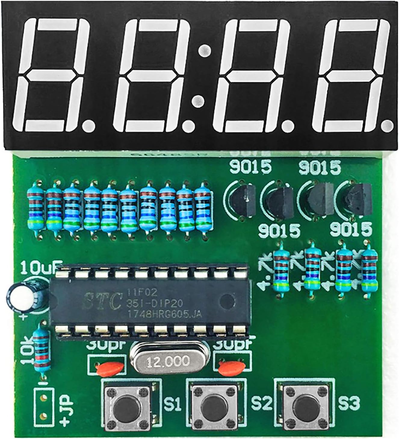 GikfunC51 4 Bits Digital LED Electronic Soldering Clock Kits Electronic Practice Learning Board DIY Kit for Arduino EK1939