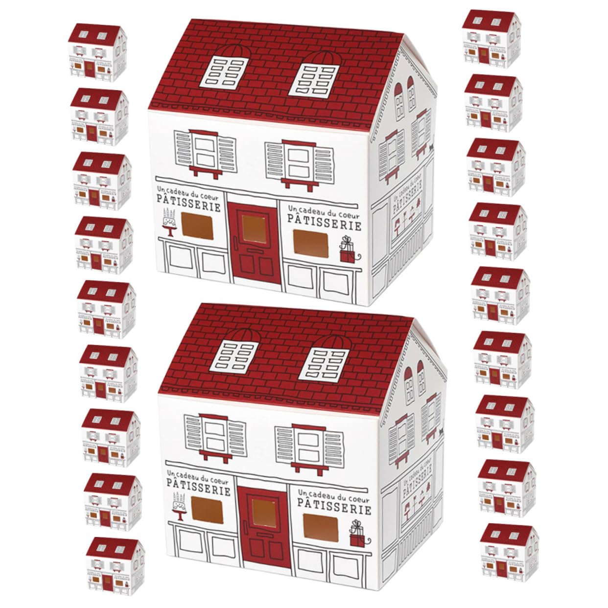 Didiseaon Scatole Per Imballaggio A Forma Di Casa - 20 Pezzi Di Contenitori Per Caramelle E Biscotti Con Sofisticato Stile Nordico E Cartone