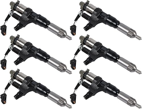6PCS 295050-0230 295050-0231 295050-0232 23670-E0400 23670E0400 Inyector común del carril para Hino J08E 7.7L Euro 5 Motor 500 Series Camiones