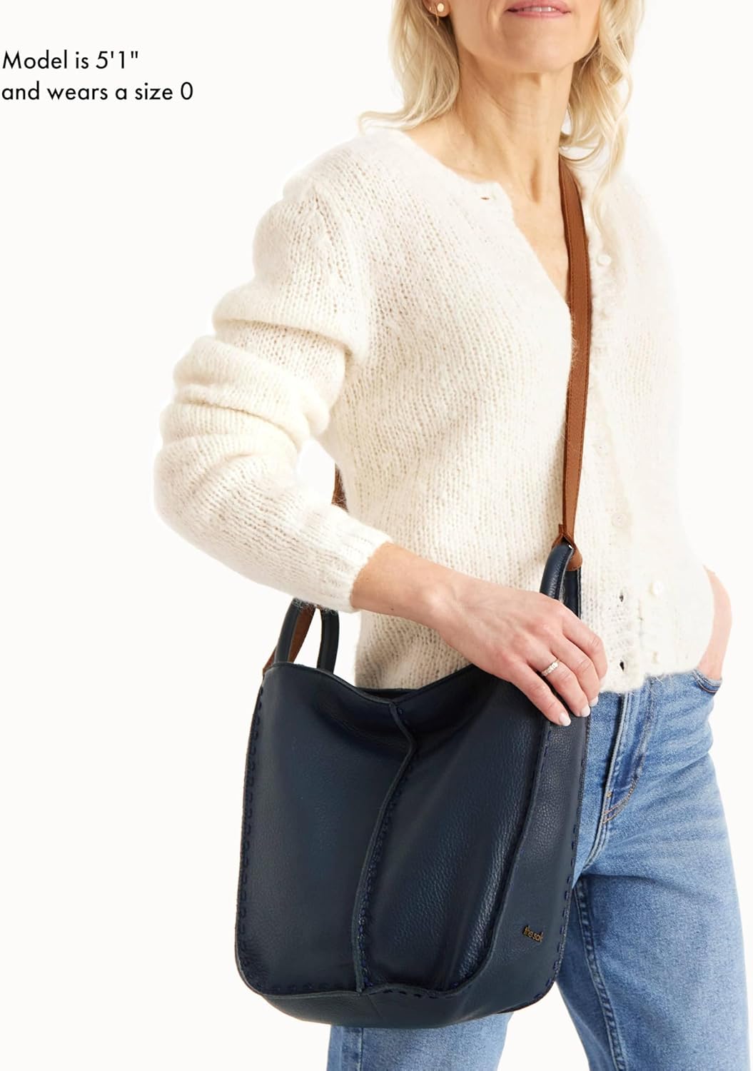 The Sak Los Feliz Crossbody Purse - Women's Leather Handbag For Everyday & Travel - Cross Body With Adjustable Shoulder Strap - Image 2