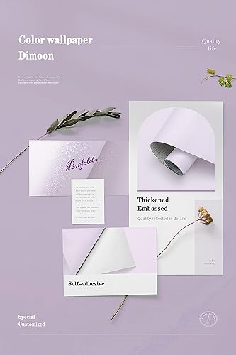 Miniatura 73 de Dimoon 236''x17.7'' White Thicken Peel and Stick Wallpaper Contact Paper Modern Self Adhesive Wall Paper Removable Renter Friendly Textured Solid