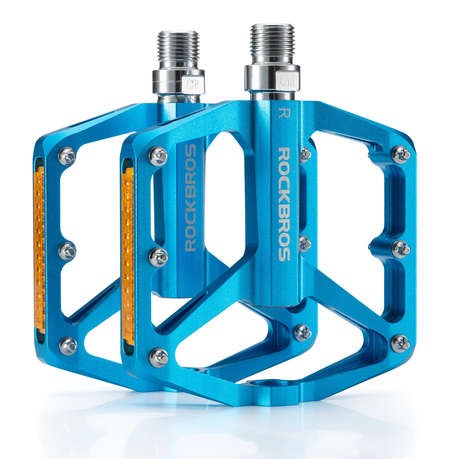 ROCKBROSMountain Bike Pedals MTB Pedals Bicycle Flat Pedals Aluminum 9/16" Sealed Bearing Lightweight Platform for Road Mountain BMX MTB Bike