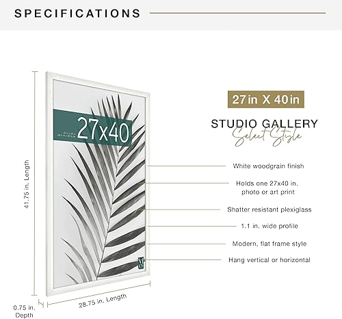 Vista 57 de MCS Industries Studio Gallery - Marcos con textura de madera color gris de 13 x 19 pulgadas / 33.02 x 48.26 cm., 2 unidades Gris Woodgrain