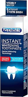 Rapid White Instant Whitening Toothpaste 75ml | Remove Stains, Prevents Tartar and Plaque Build-up | Contains Fluoride to Protect Against Tooth Decay | Intense Mint Flavour for Lasting Freshness