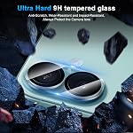 Camera Lens Protector (3 Pack) Compatible with iPhone 16 6.1" & iPhone 16 Plus 6.7" Camera Lens Cover Protection, 9H Tempered Glass, HD Clear Anti-Scratch [Black Edge]