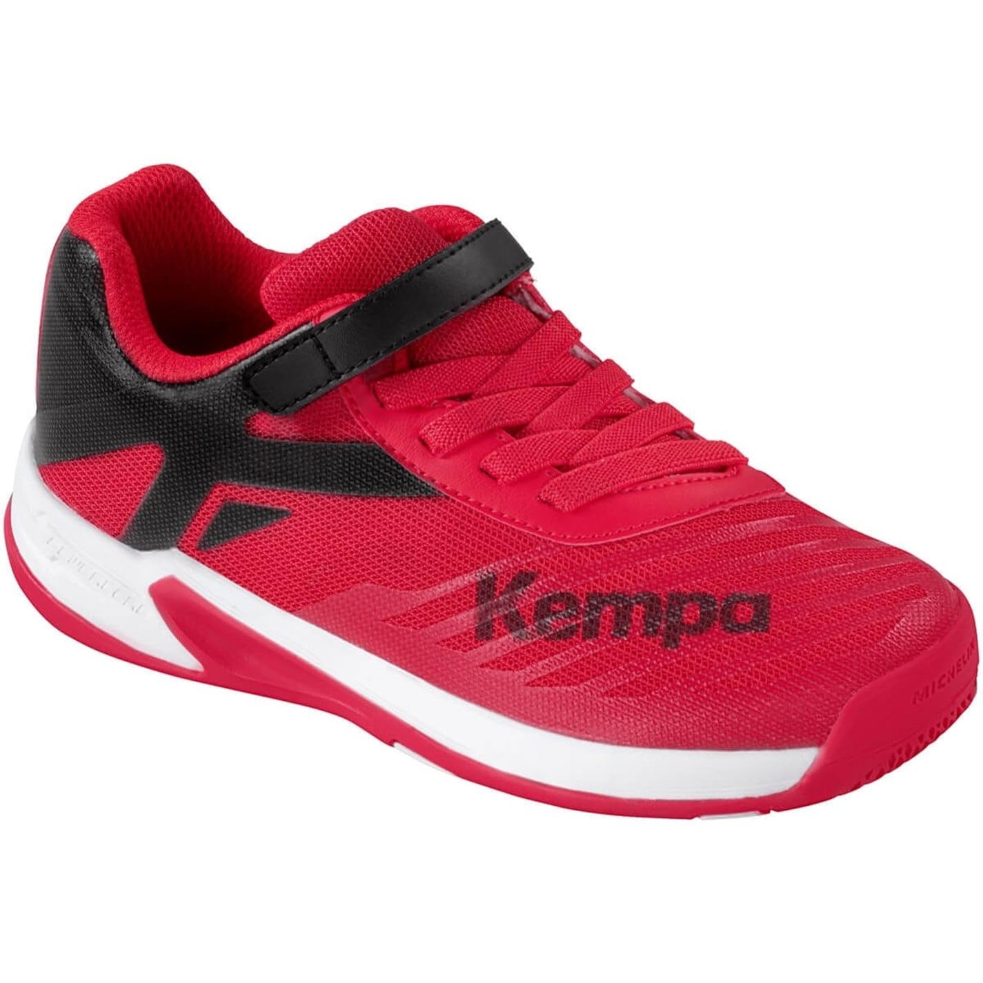Kempa Unisex Children's Wing 2.0 Junior Handball Shoes, Black red, 10 UK