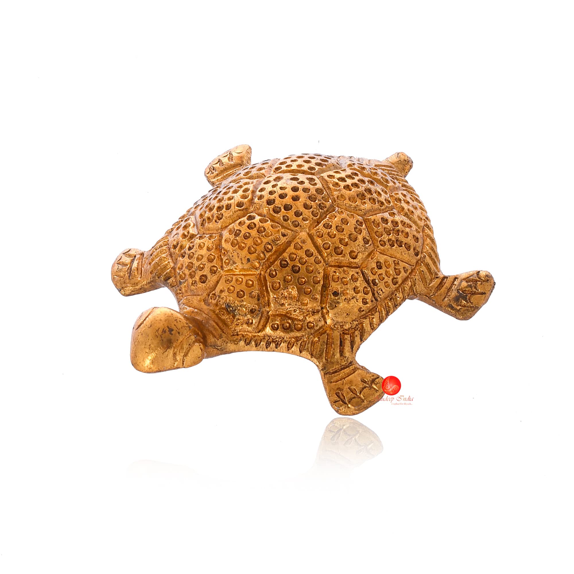 SAUDEEP INDIA Feng Shui Crystal Tortoise for Home Decor | Turtle with Crystal Plate for Good Luck | Vastu Kachua Idol & Figurine for Career | Gift Option for All Occasions (Metal Turtle) - Image 4 thumbnail