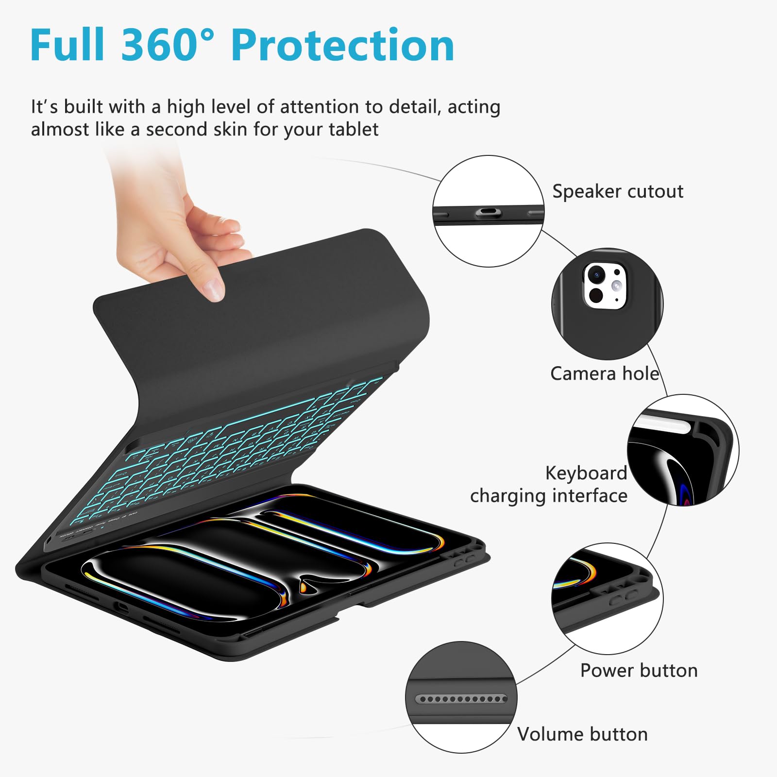 Amazon.com: MMK iPad pro 11 inch case with Keyboard (M4/M5 2024