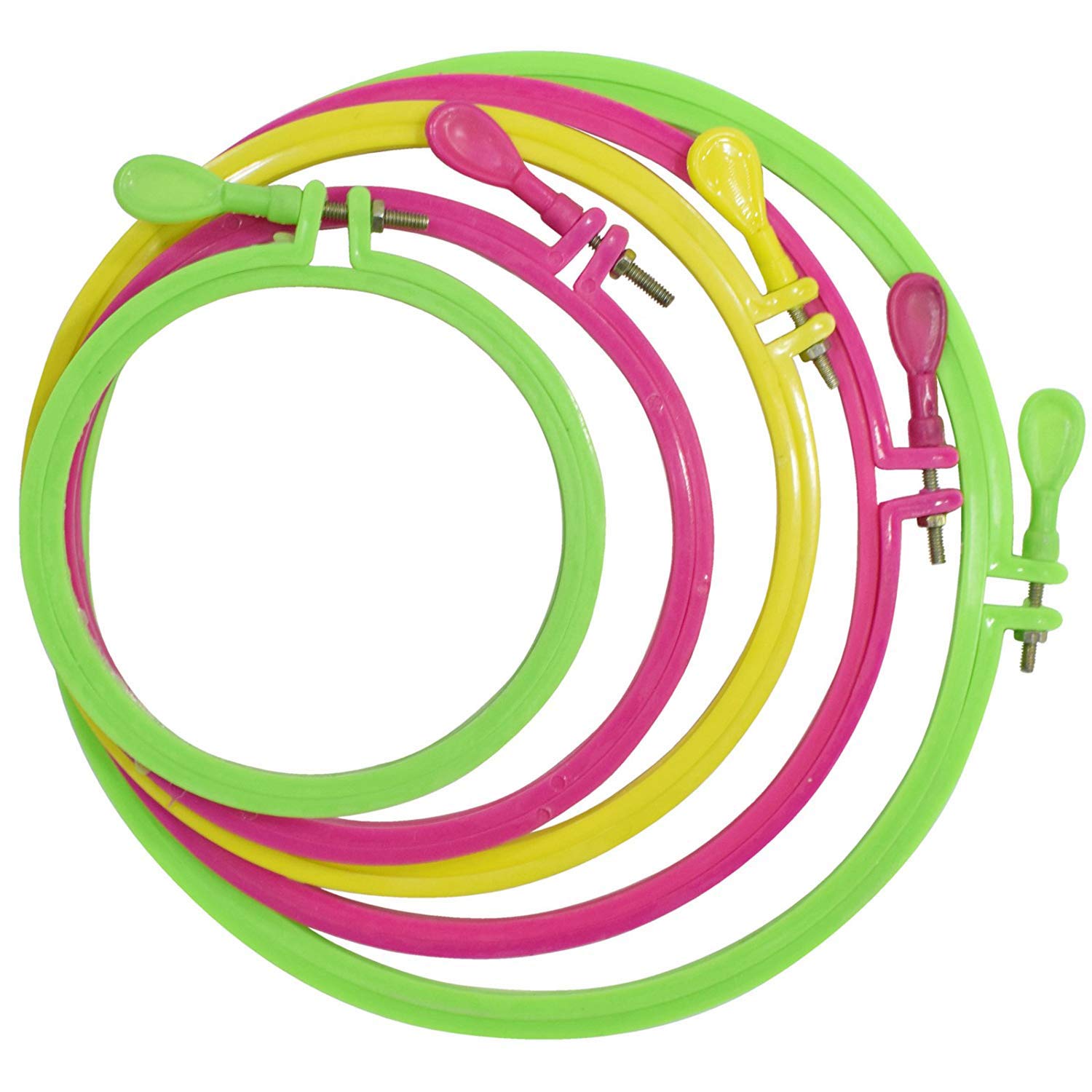 Sharad Craft Plastic Embroidery Hoop Ring Frame (5 Pieces)-image-43