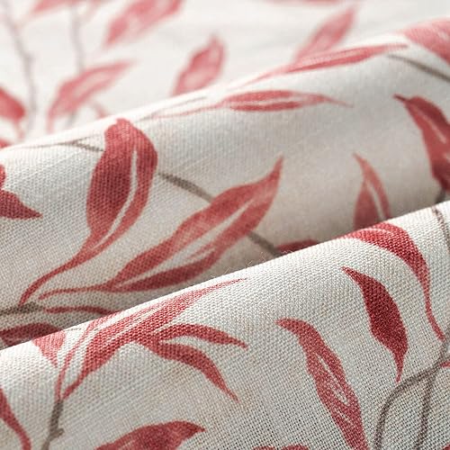 Miniatura 3 de VOGOL Cortinas de Niveles para Ventanas Pequeñas, Hojas Rojas Tratamiento Decorativo de Ventana Corta para Habitación de Niños Café Cocina Baño, 30