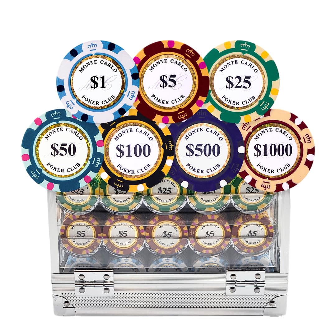 Monte Carlo Poker Club ポーカーチップ 基本セット Amazon.com: MRC POKER Monte Carlo Poker Club 14 Gram Clay Poker