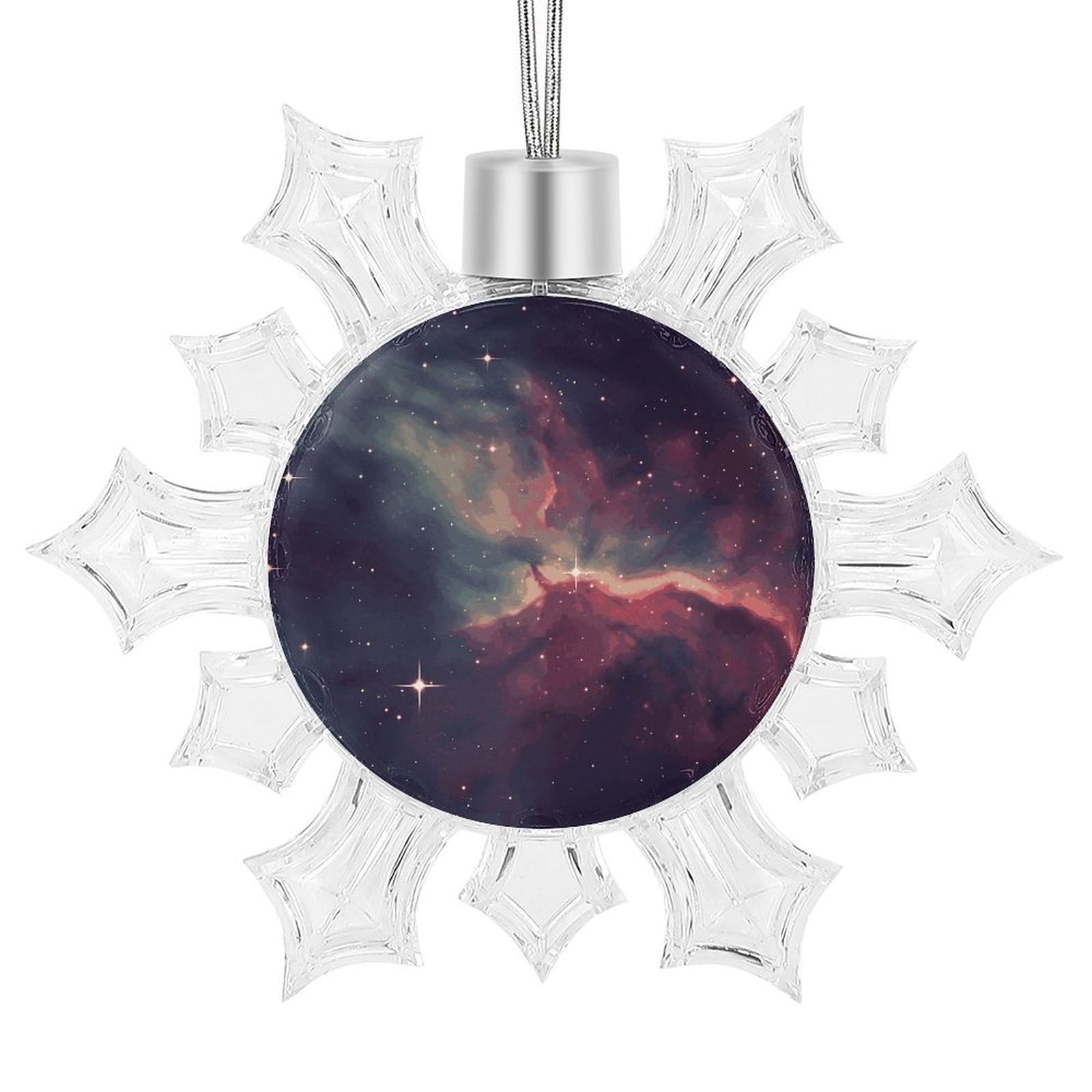 Star Field in Deep Space Snowflake Decorations,Christmas Decorations，Christmas Indoor Winter Wonderland Decor，Hanging Ornaments for Xmas Tree Winter New Year Party Supplies