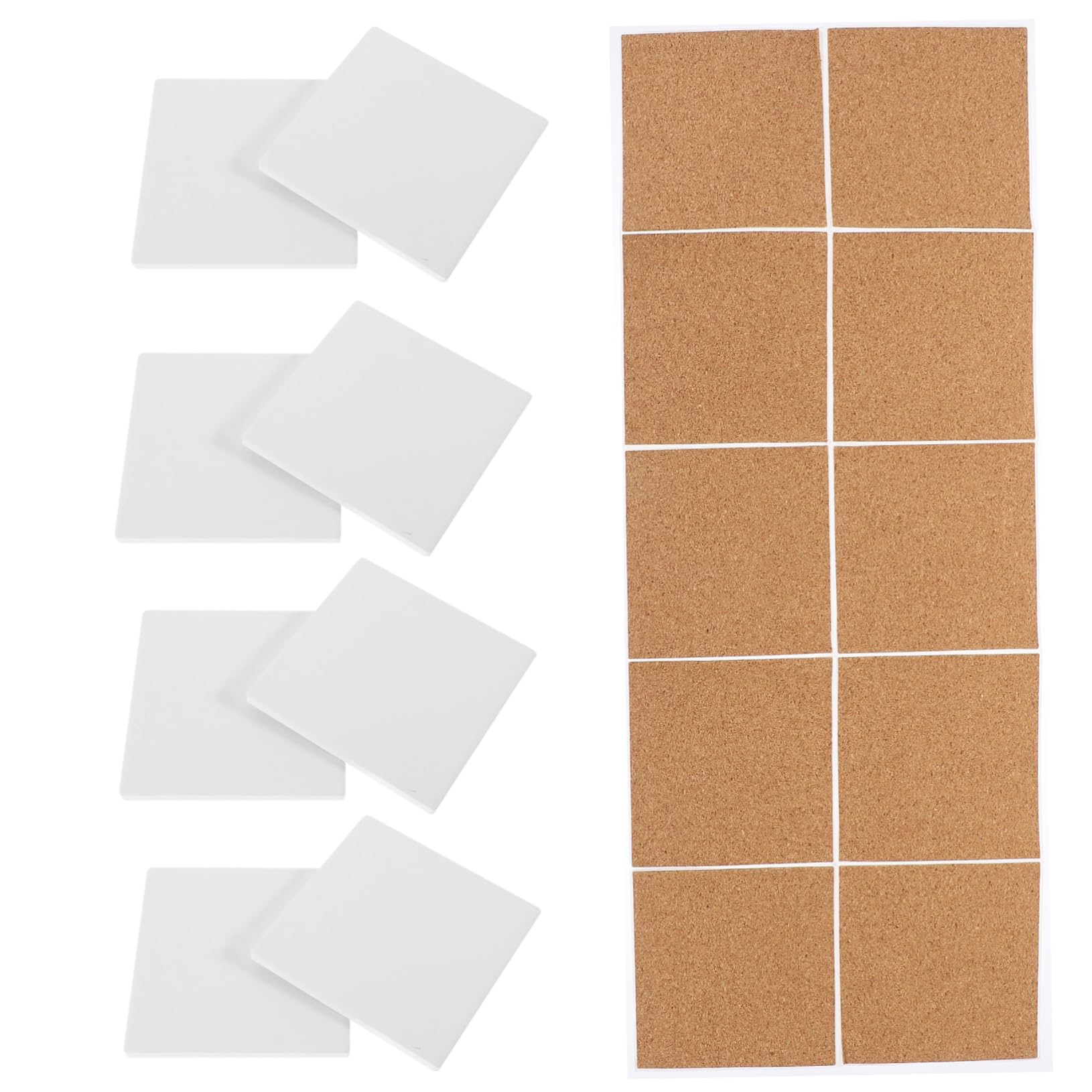 Ciieeo 10 Stück Keramische Tassenuntersetzer Rund Hitzebeständig und Saugfähig für Selbstgemacht Sublimation und Vielseitige Anlässe Nicht Verformbar