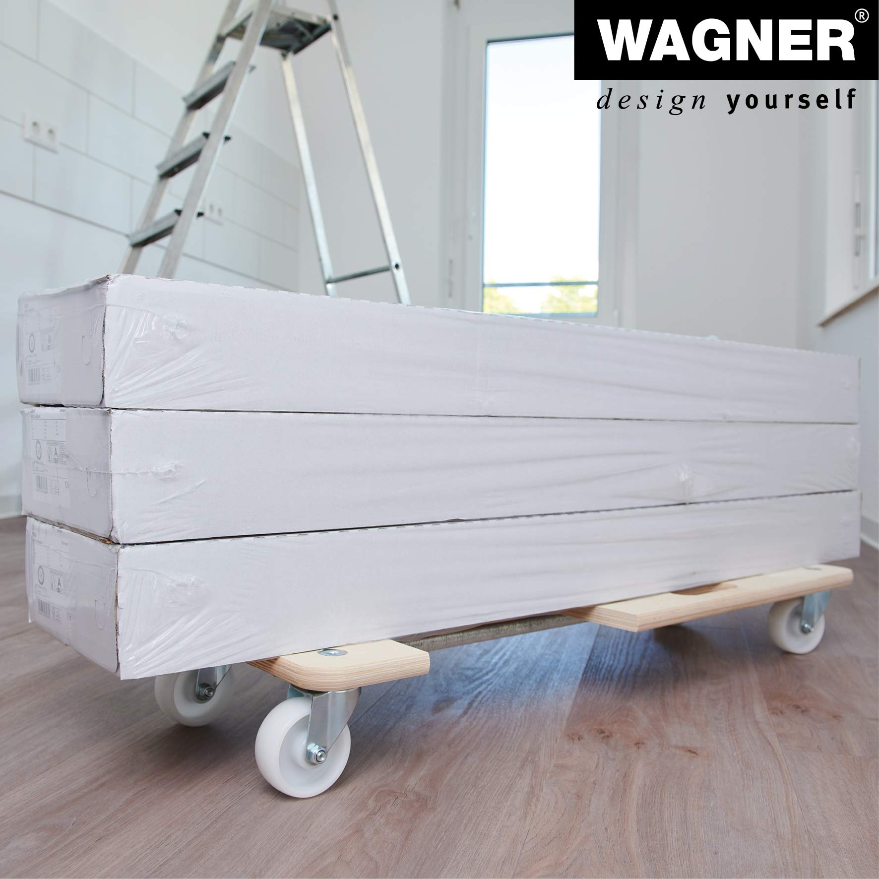 Wagner Plataforma de Carga MM 1331-59-86 x 29 cm Extensible, Tamaño Flexible, 200 kg de Carga Máxima, con Asa de Transporte, Robusto - 20133101
