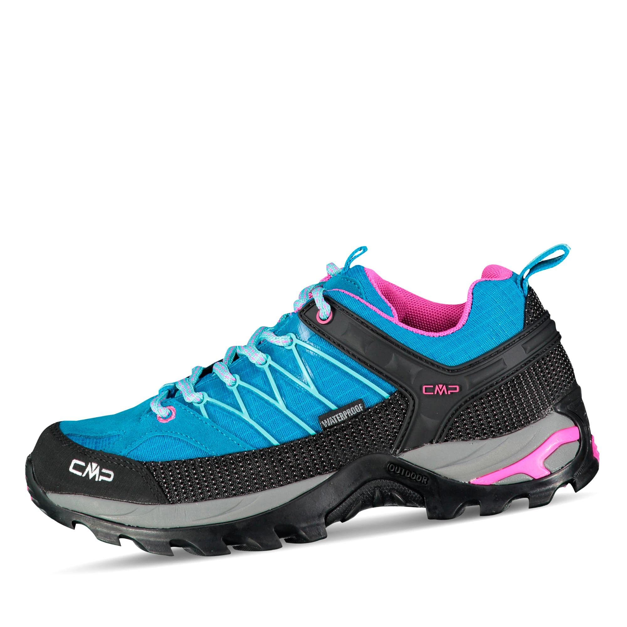 Cmp Women's Bleu Low Hiking Trainers For Rigel Waterprof