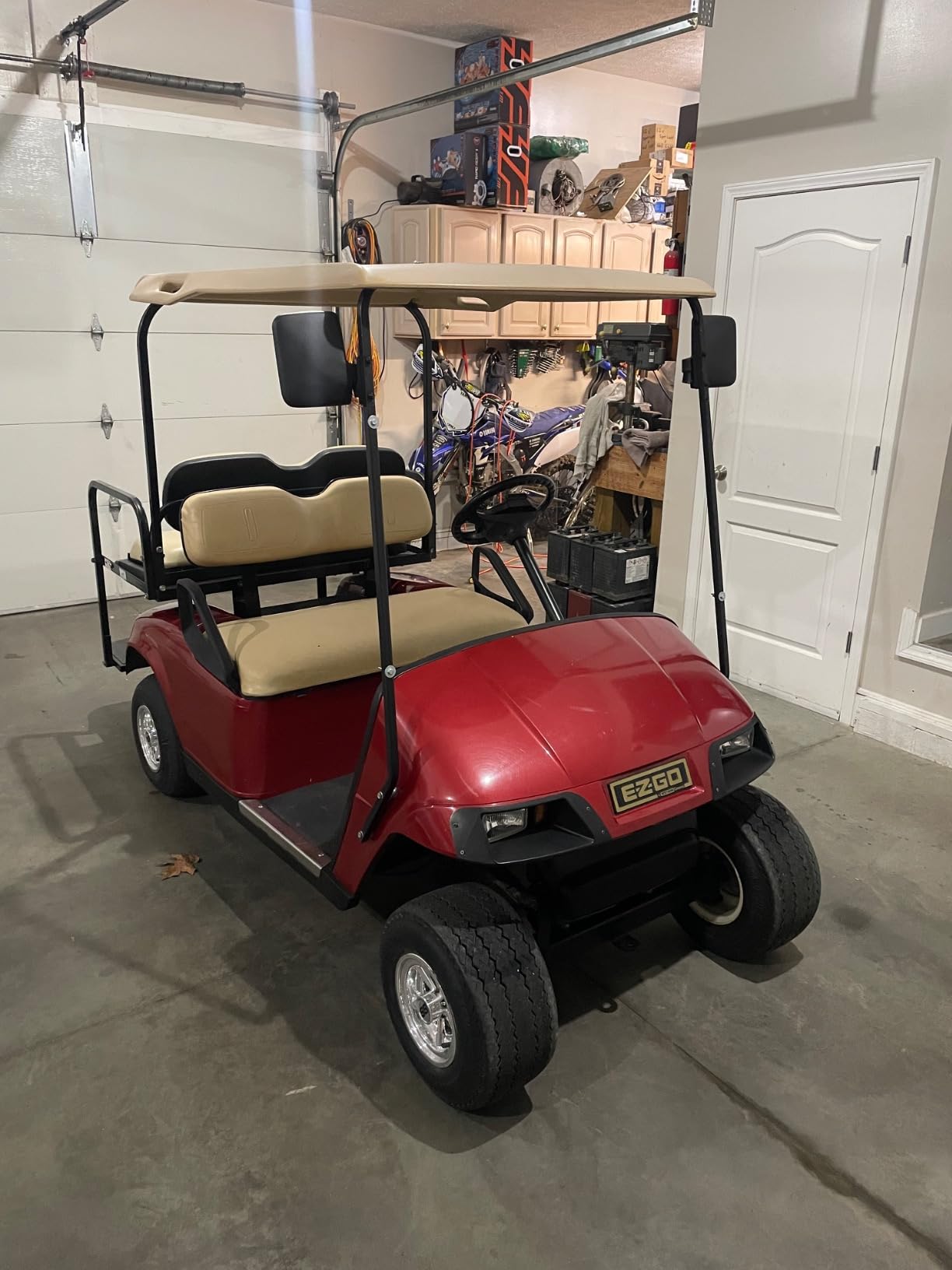 Removing old lead-acid batteries from golf cart
