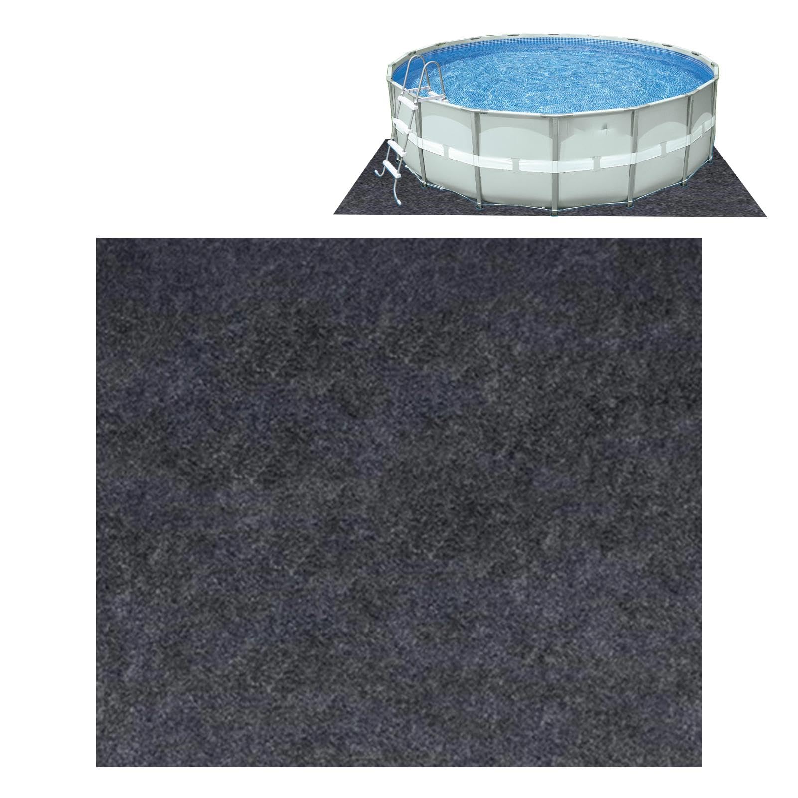 Tapis de piscine au sol et support de tapis de sol pour piscine de jardin
