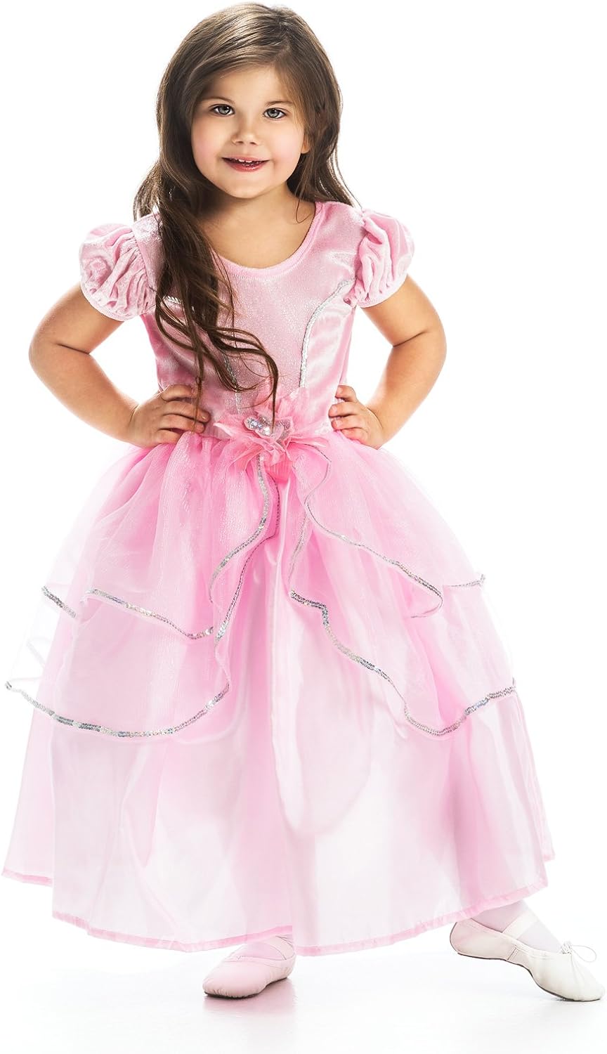 Miniatura 9 de Little Adventures Pink disfraz de vestido de princesa para niñas
