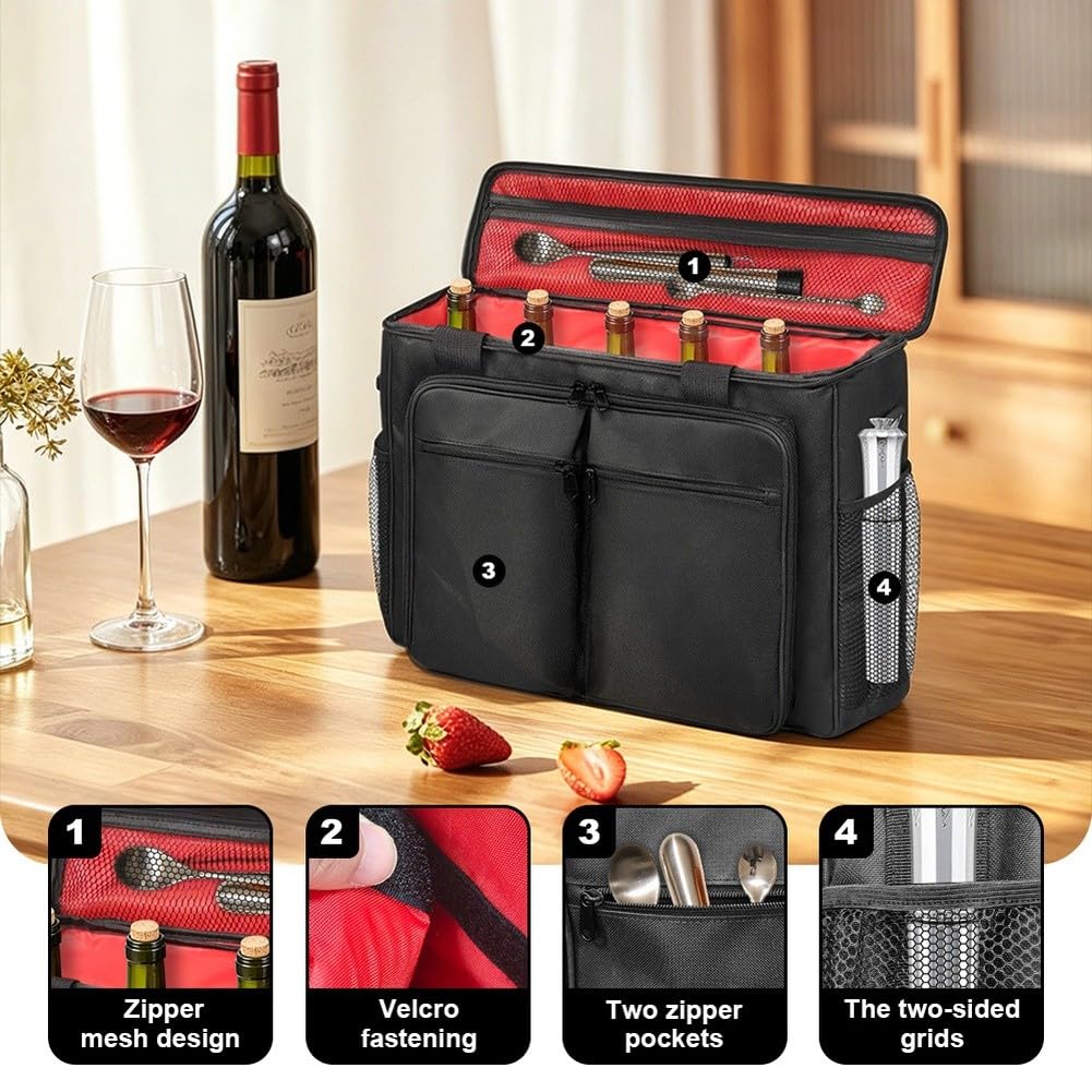 Bolsa equipada con un asa superior reforzada y sin esfuerzo para doble transporte (como se muestra en las imágenes)