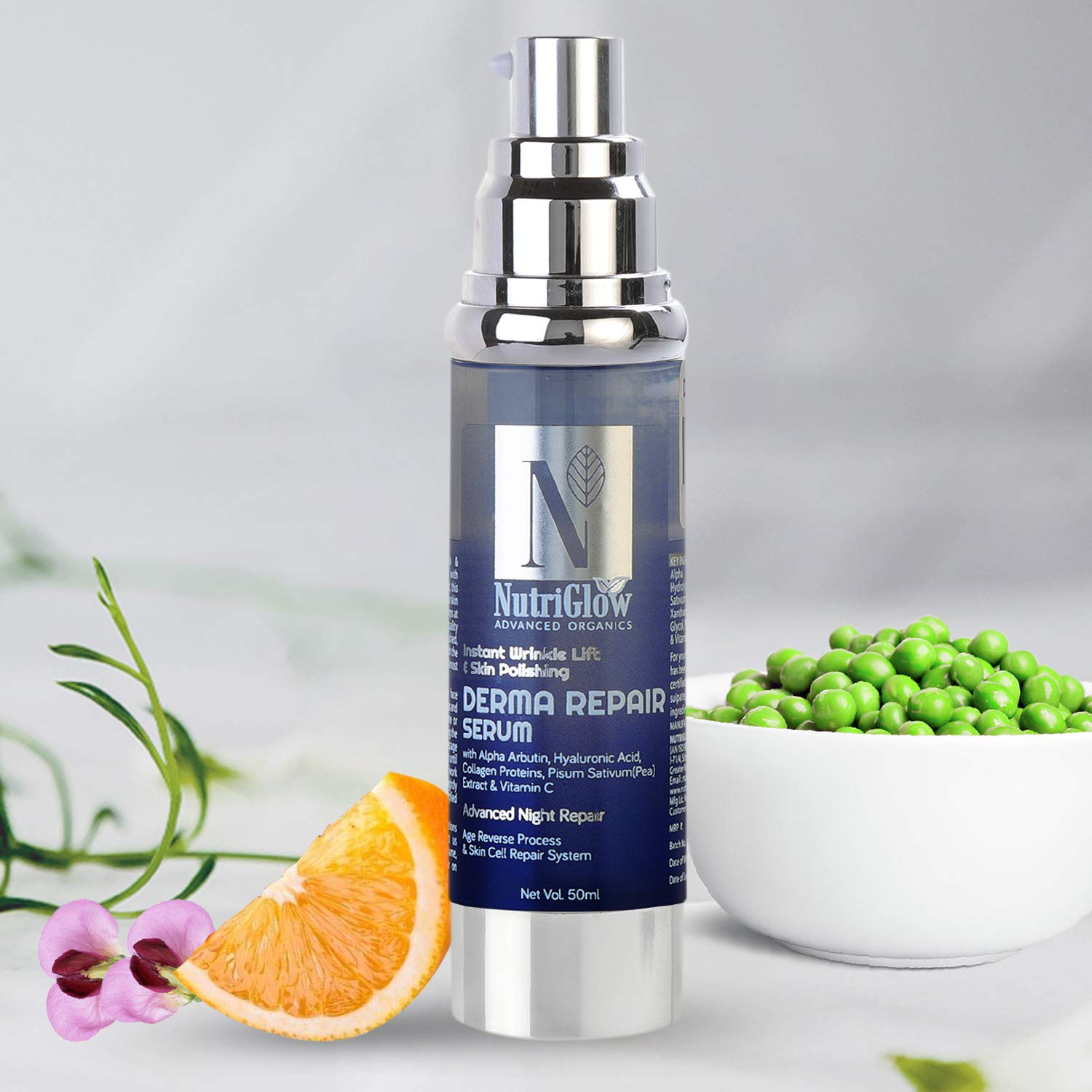 Nutriglow Advanced Organics Instant Wrinkle Lift & Skin Polishing Derma Repair Face Serum 50ml