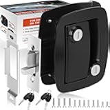 Wodli RV Door Lock Replacement - 100% Metal Paddle Handle with Deadbolt & 4 Keys - Fits 2.75