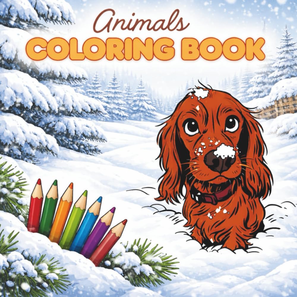 Animals Coloring Book for Kids: Simple and Easy Coloring Pages with Adorable Animals for Toddlers and Kids Ages 3–8