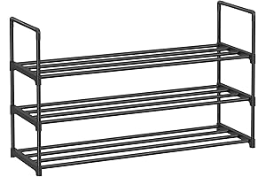 SONGMICS Shoe Rack, 3 Tier Shoe Organizer