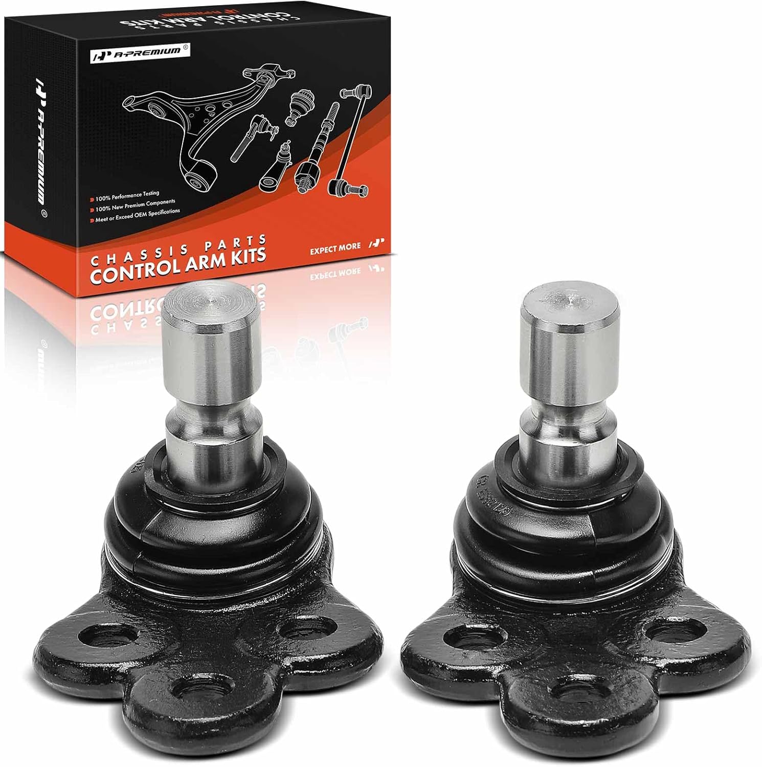 A-Premium 2 x Front Lower Ball Joint, Compatible with Chevrolet HHR 2006-2011, Cobalt 2005-2010 & Pontiac G5 2007-2010, Pursuit 2005-2006, Without bolts and nuts