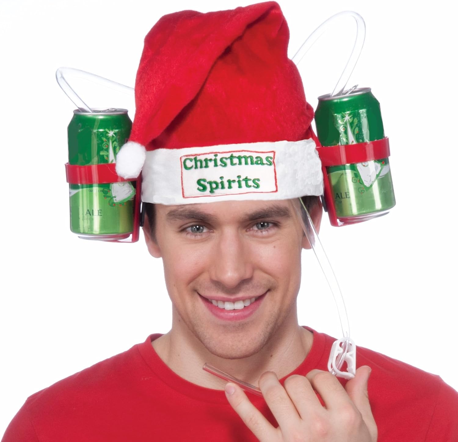 Forum Novelties Men's Santa Drinking Hat, Multi, One Size