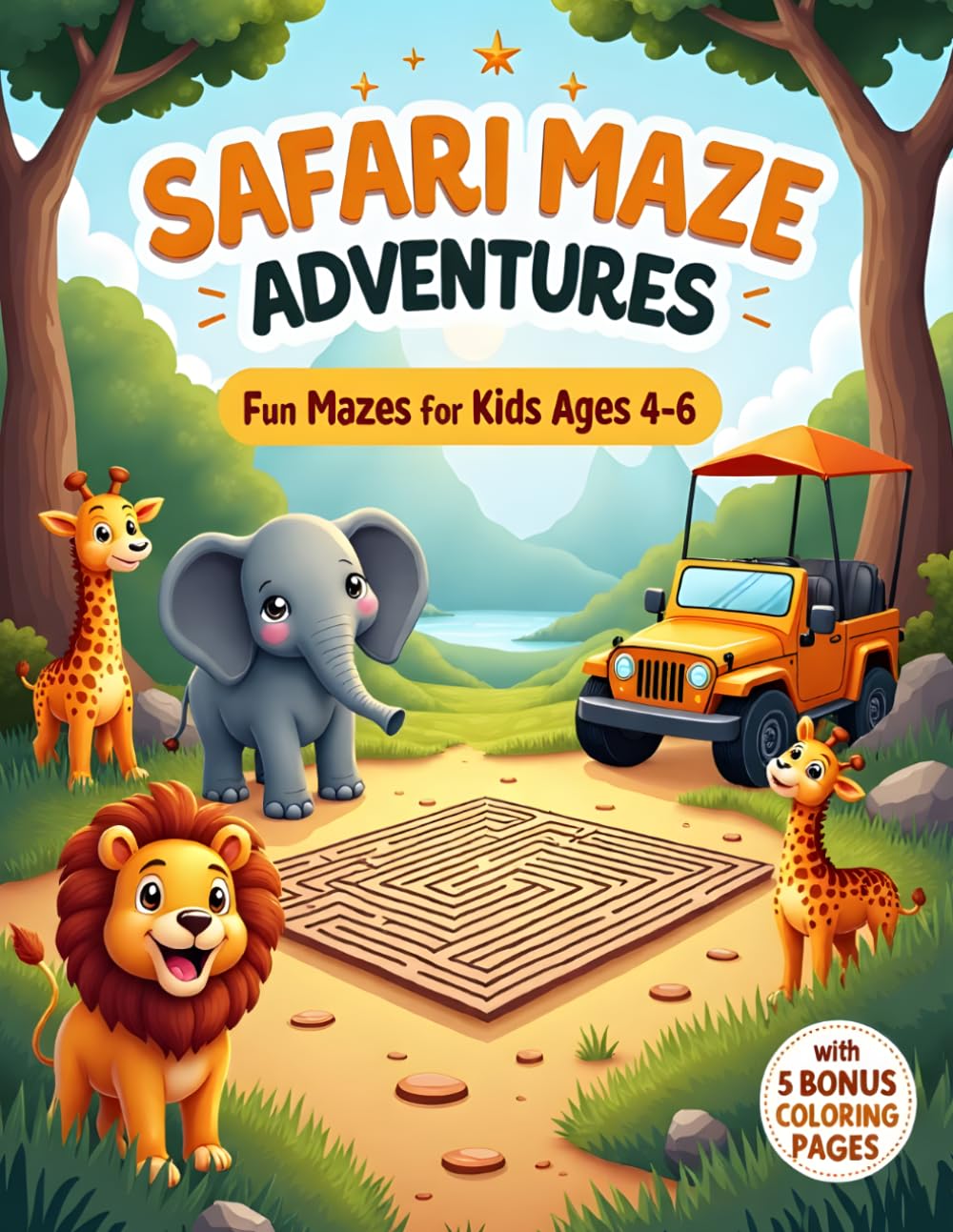 Safari Maze Adventures: For kids ages 4-6 : Exciting Safari Mazes for Little Explorers