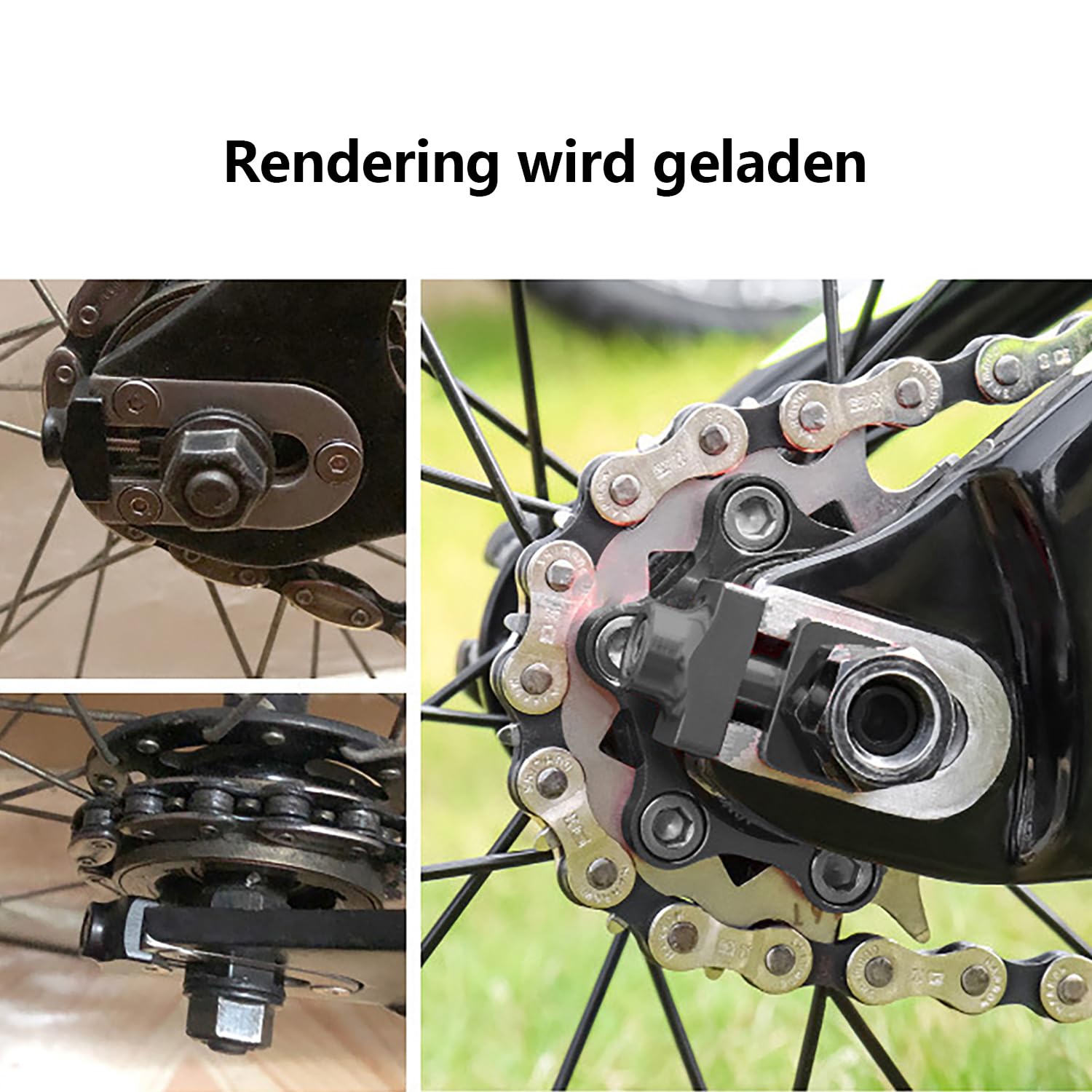 GIONAR Set di 2 tendicatena per bicicletta – Singola velocità tendicatena per BMX, bici da strada e bicicletta pieghevole – montaggio al telaio con set di viti