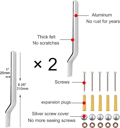Miniatura 2 de YYST Soporte de pared para almacenamiento de snowboard, soporte de pared, incluye herramientas para 2 tablas