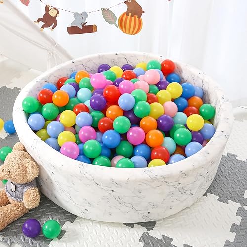 Miniatura 6 de STARBOLO Pelotas para hogueras  100 bolas para el hoyo de pelotas, bolas de plástico, pelotas de gateo para bebés, niñas y niños, juegos de fiesta