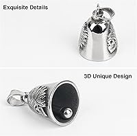 Vista 2 de Motorcycle Bell for Luck, Bell with Hanger, Drive Safe for Bikers Riders