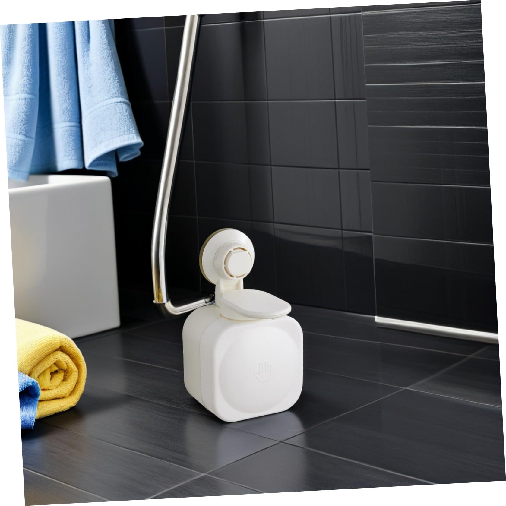 Gatuida Dispenser Sapone da Muro in Abs Bianco Design Moderno, Facile da Premere e Anti-blocco, per Docce in Scuole e Ristoranti