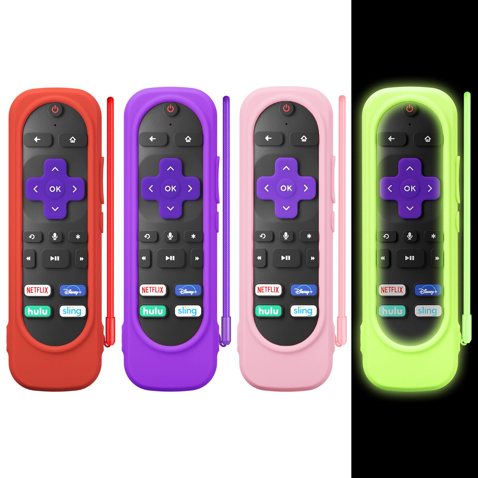 Silikon-Schutzhülle Für TCL/Hisense/Roku Streaming Stick Fernbedienung – Stoßfest, Waschbar, Mit Aufhängeband