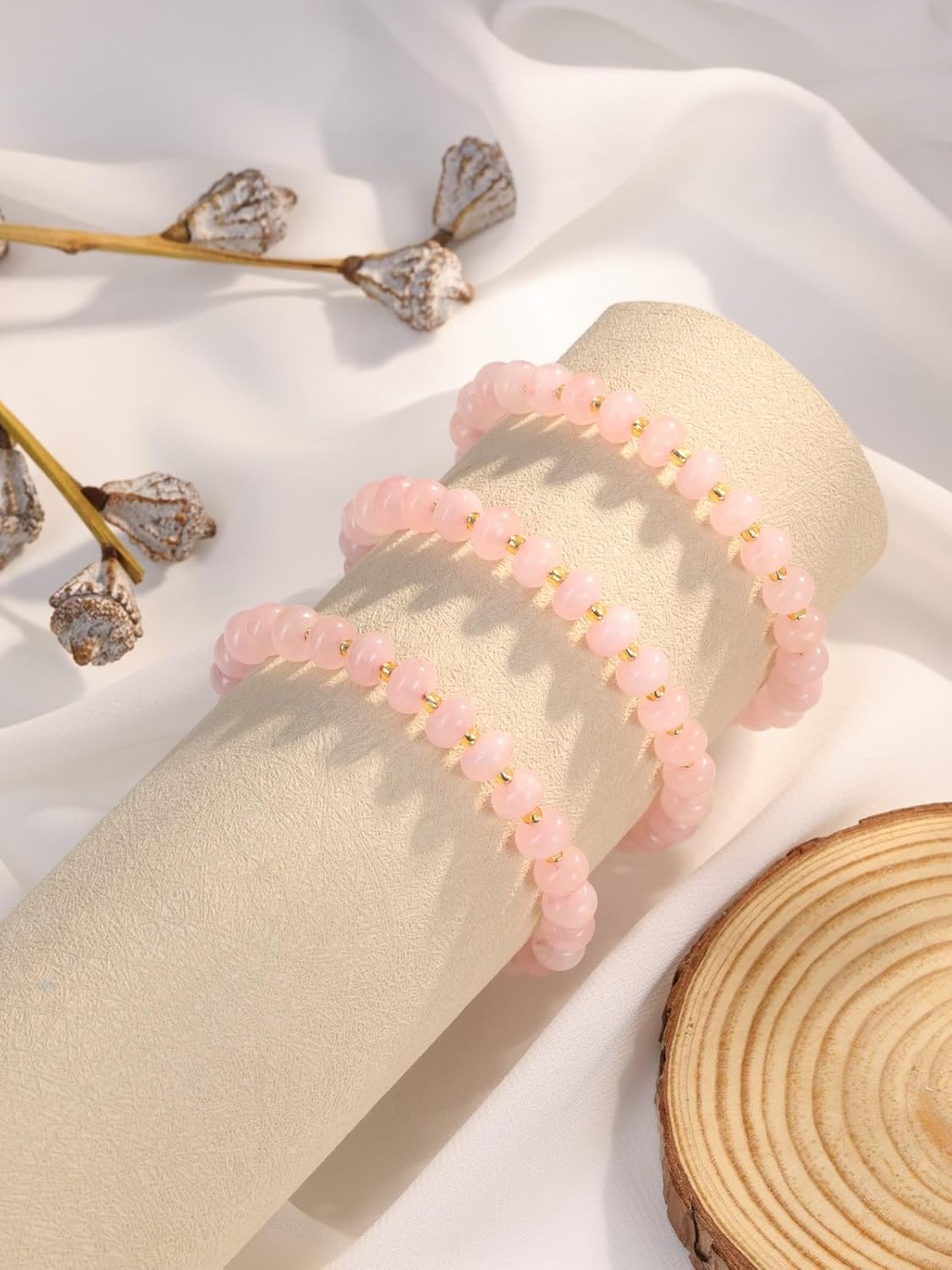 PESOENTH Colorful Beaded Gemstone Healing Crystal Bracelets for Women,Natural Stone Bracelet jewelry Gifts for Women Mom Her Birthday Anniversary Valentines Day - Image 3