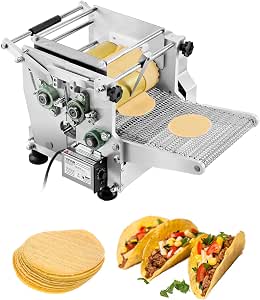 VEVOR Electric Tortilla Maker, 5.5 Inch Diameter Automatic Corn Tortilla Making Machine with Non-Stick Coating