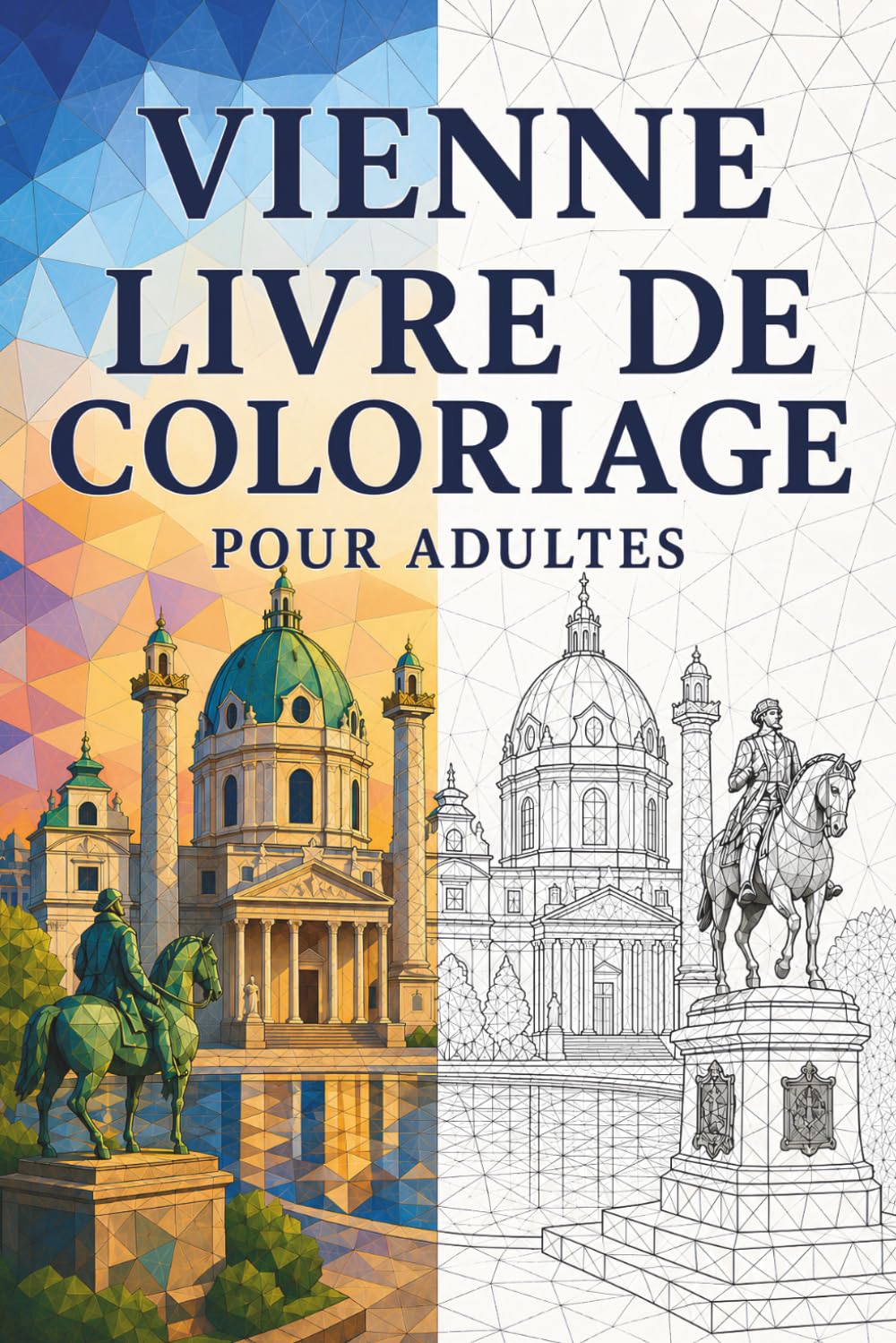 Livre de Coloriage Mosaïques de Vienne pour Adultes: 30 pages à colorier avec architecture impériale, monuments viennois, motifs Art nouveau et designs géométriques européens pour se détendre