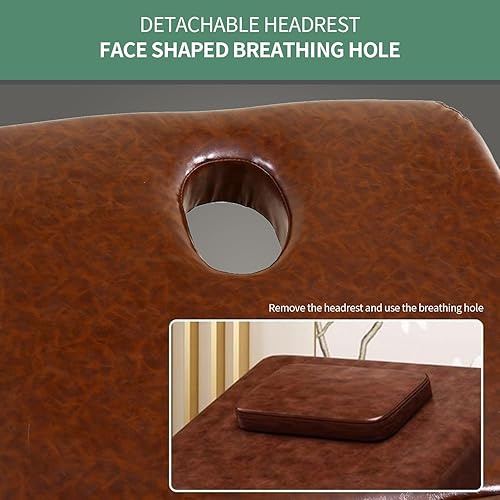 Miniatura 6 de Cama de masaje ajustable, cama de spa, cama facial, se puede utilizar como mesa de terapia física para el hogar, mesa de masaje facial, superficie