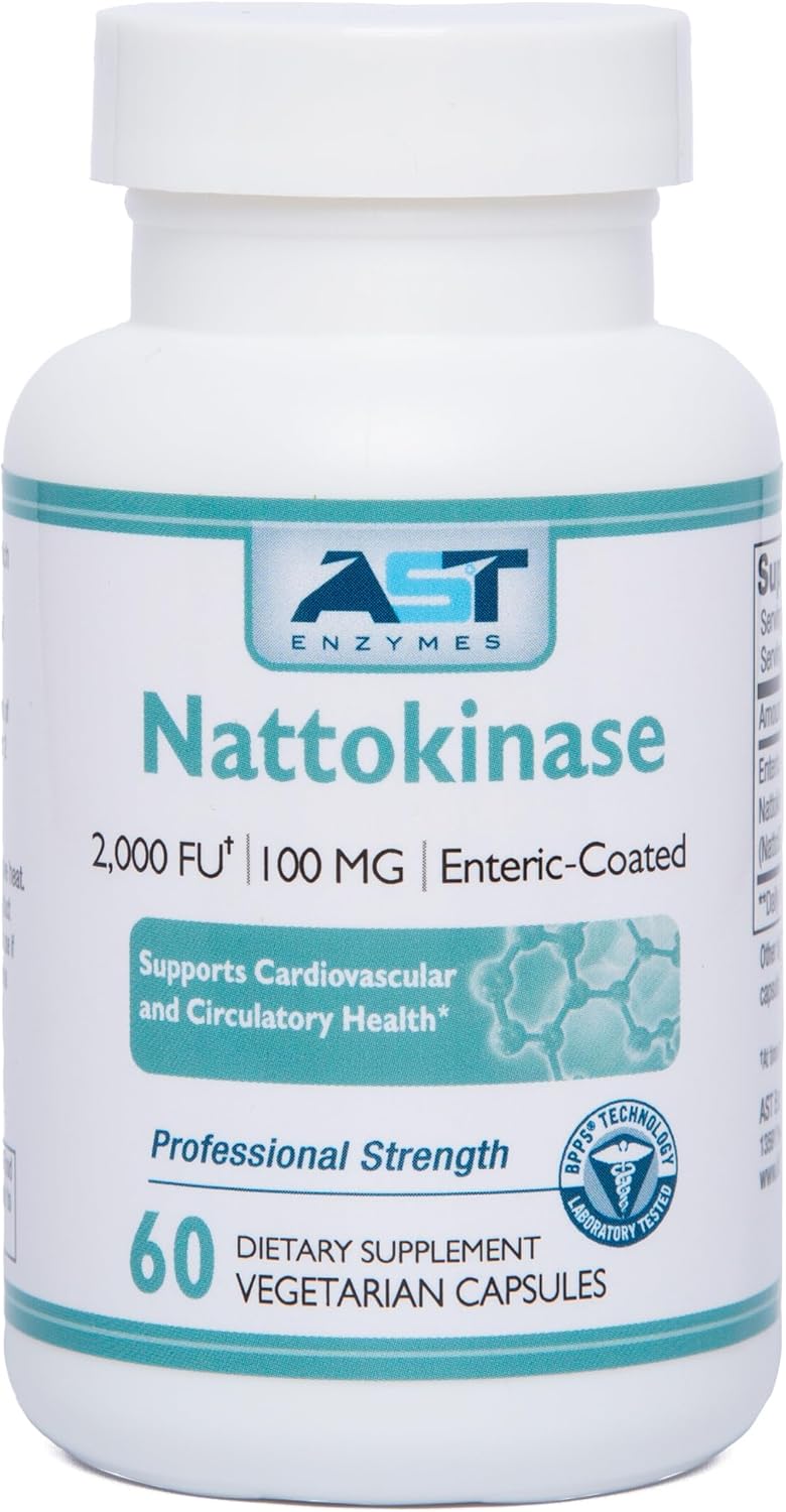 Nattokinase – 2000 FUs Enzyme Activity, 60 Capsules – Circulatory and Cardiovascular Support Nattokinase – 2000 FUs Enzyme Activity, 60 Capsules – Circulatory and Cardiovascular Support