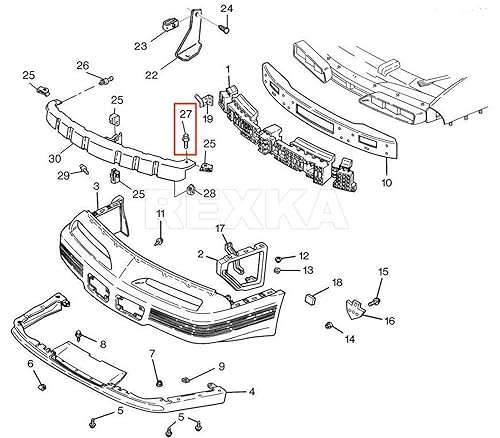 Miniatura 5 de Rexka 10 juegos de tornillos de tuerca y cuerpo extruidos M6-1.0 para GM Ford Chevy Buick GMC Cadillac Hummer Oldsmobile Pontiac Saturn coches,