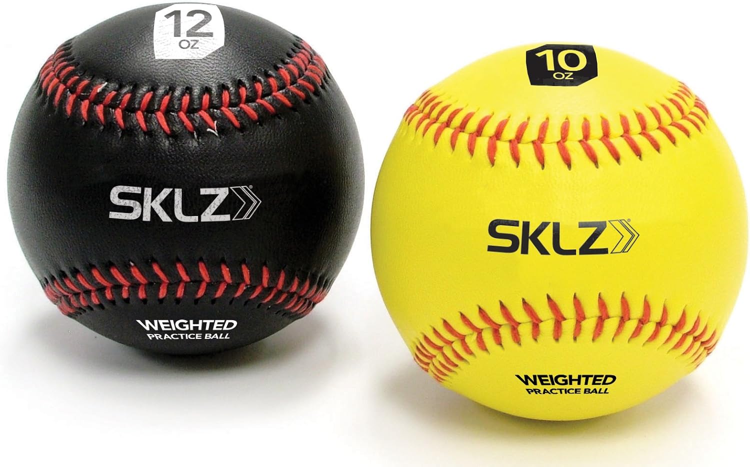 SKLZ Weighted Training Baseballs, 10 Ounce and 12 Ounce, 2 Pack (Old Model)