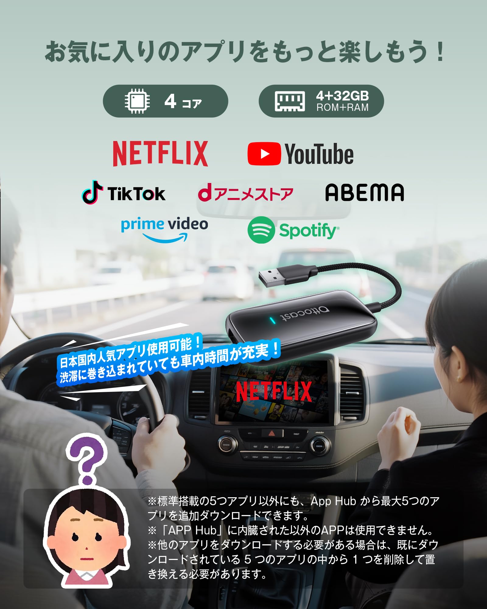 Amazon.co.jp: 【公式】オットキャスト Ottocast Play2Video Ultra +